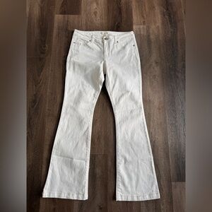 Happily Grey Off White Flare Jeans, women’s size 5/27.
